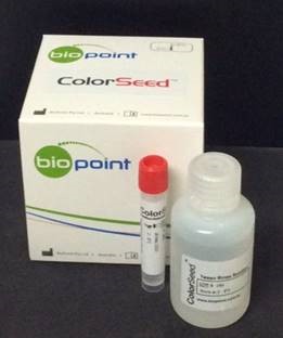 ColorSeed<sup>TM</sup> containing 100 <em>Cryptosporidium</em> oocysts and 100 <em>Giardia</em> cysts