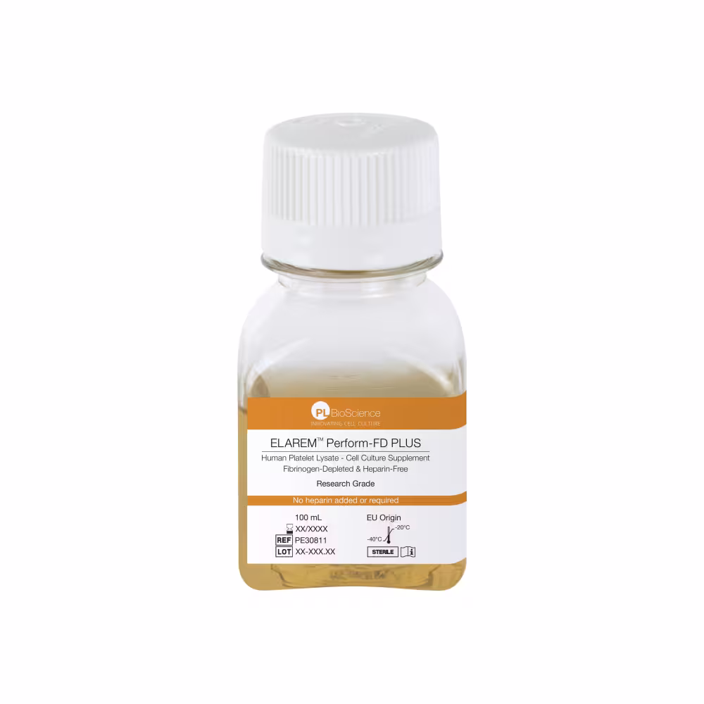 ELAREM Perform-FD+ -Fibrinogen-depeleted Human Platelet Lysate, no heparin required