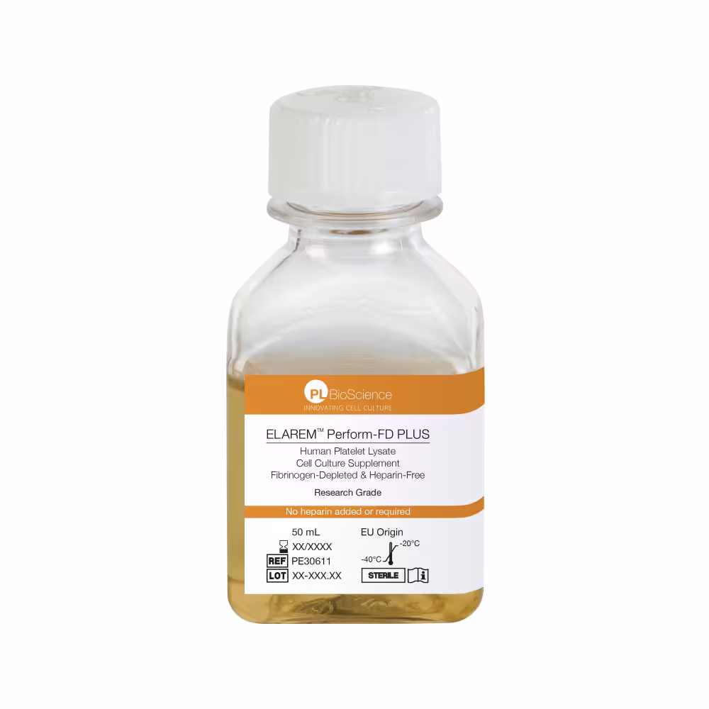 ELAREM Perform-FD+ -Fibrinogen-depeleted Human Platelet Lysate, no heparin required