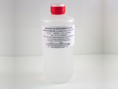 Phosphate Buffered Saline Concentrate for Immunofluorescence pH 7.2 or 7.6 Phosphate Buffered Saline Concentrate for Immunofluorescence pH 7.2 or 7.6
